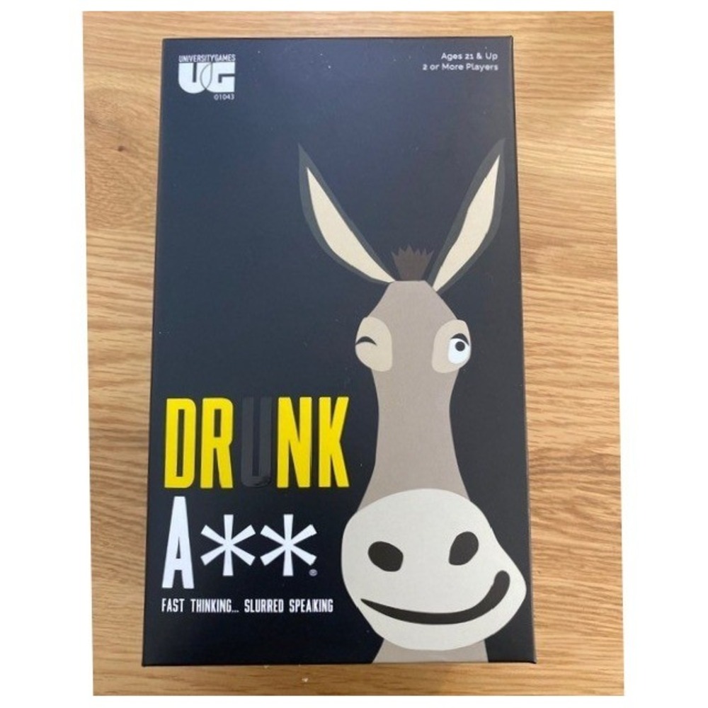 University Games Drunk A** Adult Trivia Game 21+ Black New Sealed 01043